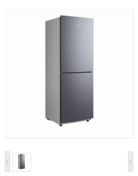 电冰箱 美的/Midea BCD-186WMA 101-200L 2级 双门 电子控温 风冷 银色