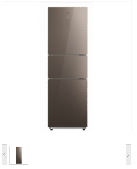 电冰箱 美的/Midea BCD-245WTGPM 201-250L 1级 三门 电脑控温 风冷 棕色