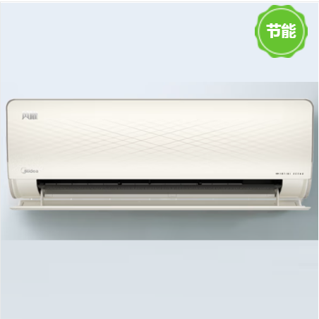 壁挂式空调 美的/Midea KFR-35GW/BDN8Y-QE200(1) 壁挂式 变频 1级 小1.5P 50㎡及以下 杏色
