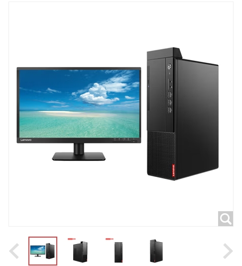 联想 启天M455-N000 台式计算机商用台式机办公电脑 I5-12500 16G/1T 集显 主机+21.5英寸显示器