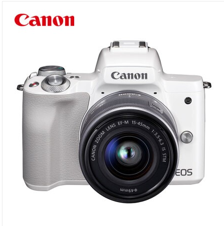 照相机 佳能/CANON EOS M50 Mark II 2.5-3.0英寸 2000-2999万 数码相机 APS-C SD卡 单镜头套机 白色