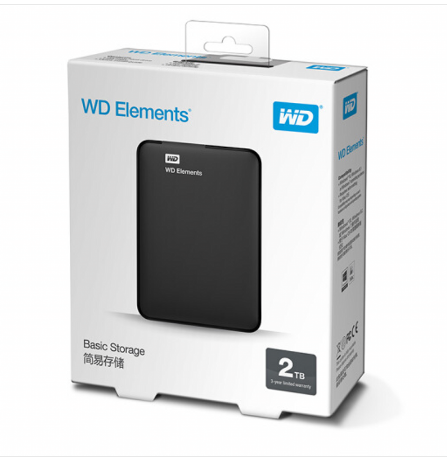 移动硬盘 西部数据/WD WDBU6Y0020BBK 2TB USB 3.0 2.5英寸