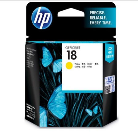 墨盒 惠普/HP HP18 一体式墨盒 501-1000页 普通装 黄色