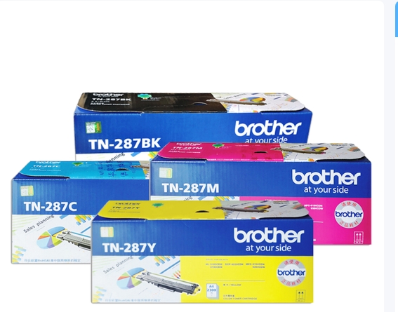 兄弟原装TN-283/287BK彩色墨粉盒适用DCP9030 3160 3190 9150 9350 TN-287Y 黄色（约2300页）